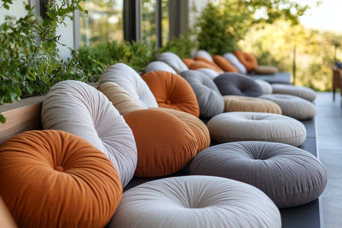 Sélection de coussins ronds pour une terrasse élégante